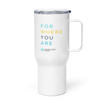 Travel mug with a handle