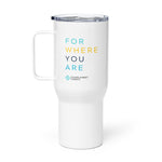 Travel mug with a handle